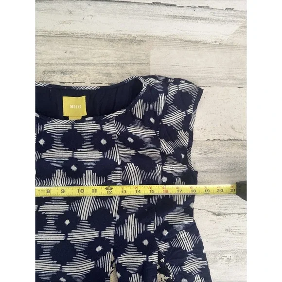 Anthropologie Maeve Indiga Swing Dress Size M Adjustable Back Strings Lined - Picture 7 of 9